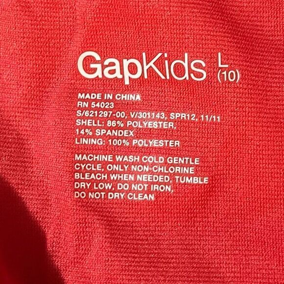 GAP Sunflower One Piece Swimsuit Asymmetrical Design Red Yellow Girls L (10) - Picture 8 of 8